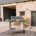 Plancha gaz Design 65 cm Krampouz sur chariot Plein Air