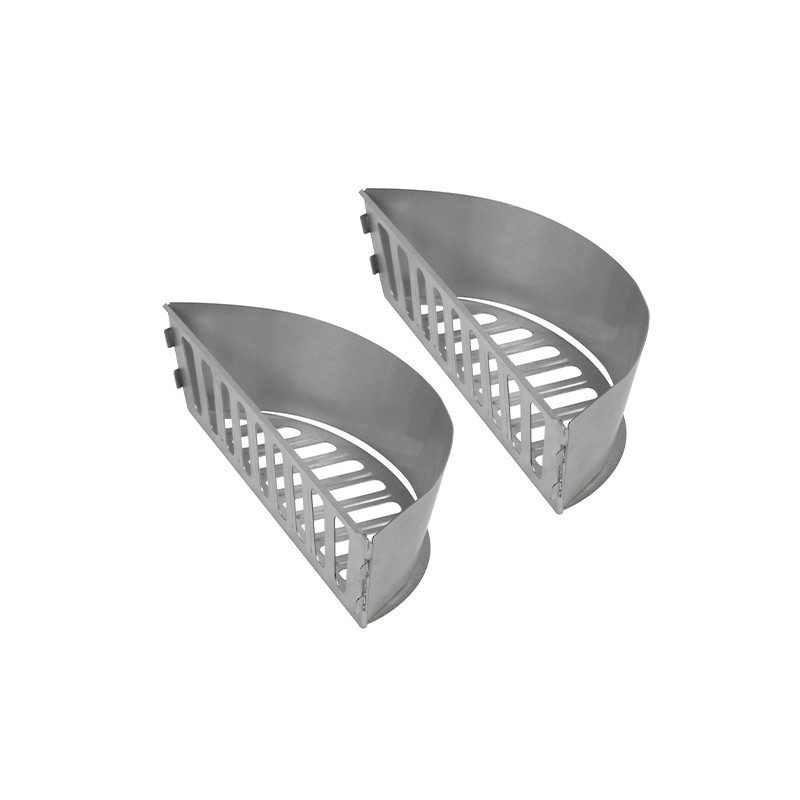 2 paniers à charbon en acier aluminé Martinsen