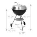 Dimensions du barbecue charbon 1400 Martinsen