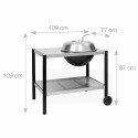 Dimensions du barbecue charbon 1500 Martinsen