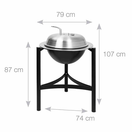Dimensions du barbecue charbon 1800 Martinsen