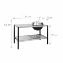 Dimensions du barbecue charbon Kitchen Martinsen
