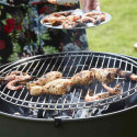 Grille de cuisson en acier chromé sur le barbecue charbon Edson Barbecook