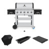 Pack barbecue gaz Regal S 510 Pro Broil King avec housse de protection, plancha et wok