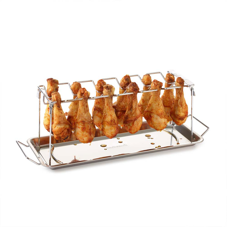 Support Pilon Poulet Vide-piment TINEASUR Acier Inoxydable Supports Pour Pilon De Poulet Et Vide-Piment - Accessoire Barbecue En Acier Inoxydable Vide-poivron Grill