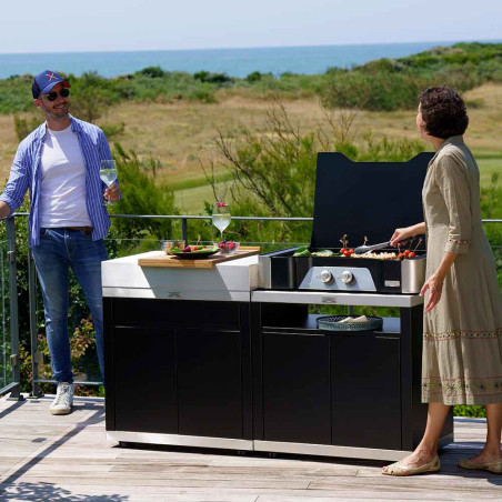 Plancha gaz Exclusive Duo 260 Le Marquier PLXG260D - cuisine extérieure