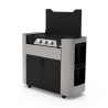 PCXG375D Plancha gaz sur chariot Exclusive 375 couvercle ouvert