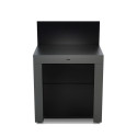 Module en acier gris noir avec 2 tiroirs