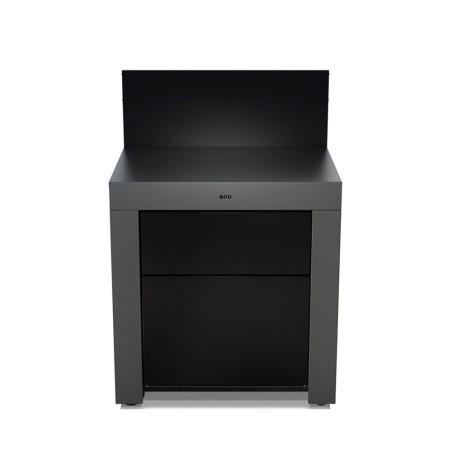 Module en acier gris noir avec 2 tiroirs
