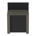 Module pour plancha à poser en acier gris noir ENO