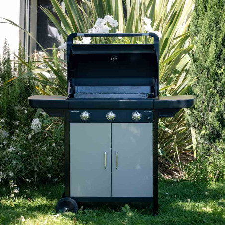Plancha gaz EX3 sur chariot ambiance