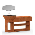 Pack brasero Nestor Island corten Barbecook + couvercle