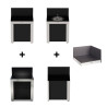 Pack 5 Modulos ENO cuisine extérieure en acier noir et inox marin