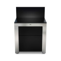 Modulo plan de travail avec 2 tiroirs Inox et Noir ENO
