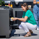 Modulo combiné avec plaque de cuisson et four - Eno gris cargo ambiance
