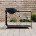 Cuisine extérieure Fire Kitchen avec Bowl 57 Höfats sur une terrasse Cuisine extérieure Fire Kitchen avec Bowl 57 Höfats sur une terrasse