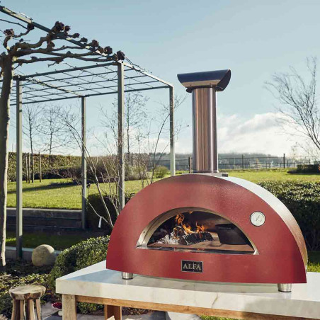 Four à pizza Moderno 2 au bois Rouge Alfa Pizza en extérieur