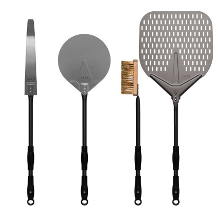 Pelles à pizza, tisonnier et brosse Alfa Pizza Pelles à pizza, tisonnier et brosse Alfa Pizza