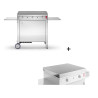 Pack plancha gaz Chef 80, capot et couvercle en inox Planet