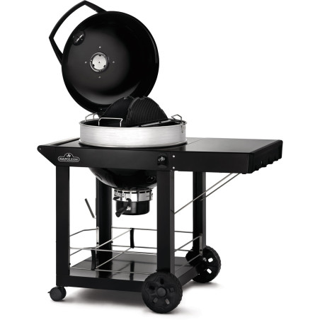 Barbecue napoléon rodeo pro kettle sur chariot couvercle ouvert