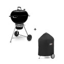 Pack Weber comprenant le barbecue charbon Master Touch GBS E-5750 noir et la housse