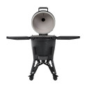 Vue sur le barbecue The Bastard Pro Large Complete Graphite ouvert Vue sur le barbecue The Bastard Pro Large Complete Graphite ouvert