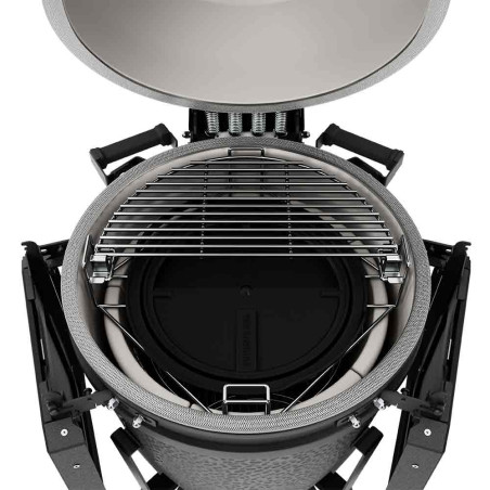Vue sur l'intérieur du kamado Pro Large Complete graphite The Bastard