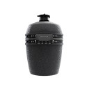 Barbecue kamado PRO large Solo Graphite The Bastard vue de dos Barbecue kamado PRO large Solo Graphite The Bastard vue de dos