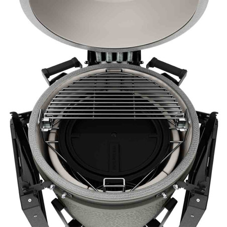 Vue sur l'intérieur du kamado PRO Large Complete Alpine Green de The Bastard