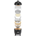 Vue en coupe du barbecue kamado TWO.55 noir à poser Monolith avec l'ensemble de ses équipements Vue en coupe du barbecue kamado TWO.55 noir à poser Monolith avec l'ensemble de ses équipements