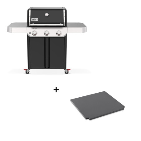 Pack Weber comprenant le barbecue gaz Genesis E-315 et la pierre à pizza Crafted