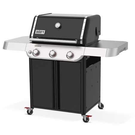 Vue sur le barbecue gaz Genesis E-315 sur chariot Vue sur le barbecue gaz Genesis E-315 sur chariot
