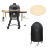 PACK Kamado TWO55 sur chariot + Housse + Pierre a Pizza - Monolith