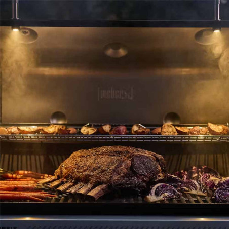 Cuisson de légumes et de viandes dans le barbecue gaz Genesis SP-435 de Weber Cuisson de légumes et de viandes dans le barbecue gaz Genesis SP-435 de Weber