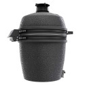 Vue sur le côté du barbecue kamado The Bastard PRO Large Solo Graphite