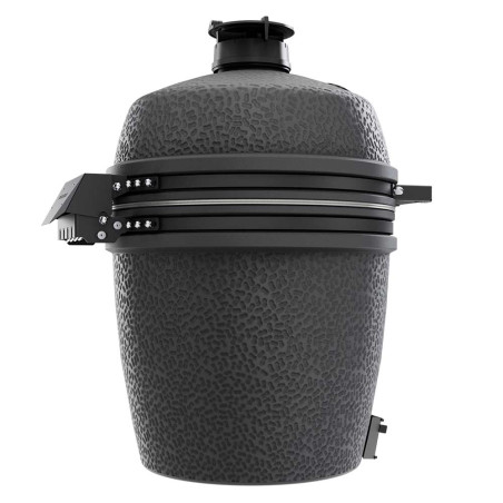 Vue sur le côté du barbecue kamado The Bastard PRO Large Solo Graphite
