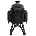 Vue de dos sur le barbecue charbon The Bastard Pro Large Complete Graphite