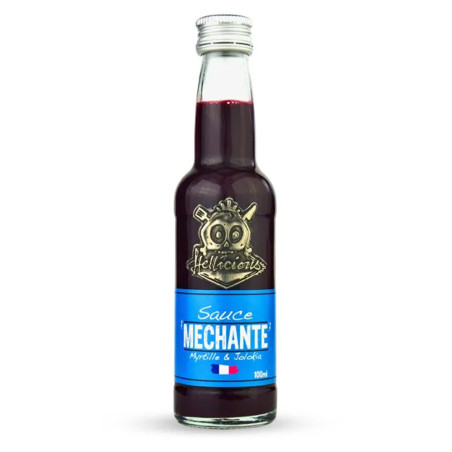 Bouteille de sauce piquante Hellicious Méchante myrtille