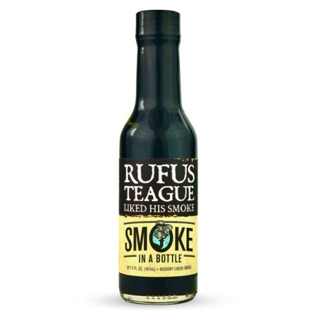 Bouteille de sauce fumée liquide de Rufus Teague