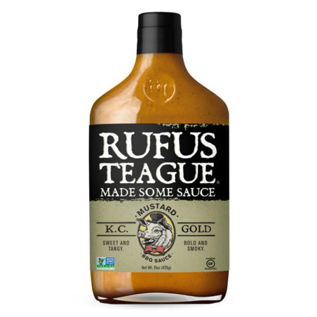 Bouteille de sauce BBQ KC Gold Rufus Teague