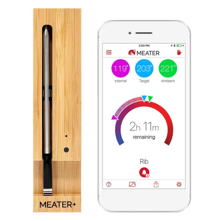 Thermomètre intelligent sans fil MEATER Plus avec application sur smartphone Thermomètre intelligent sans fil MEATER Plus avec application sur smartphone