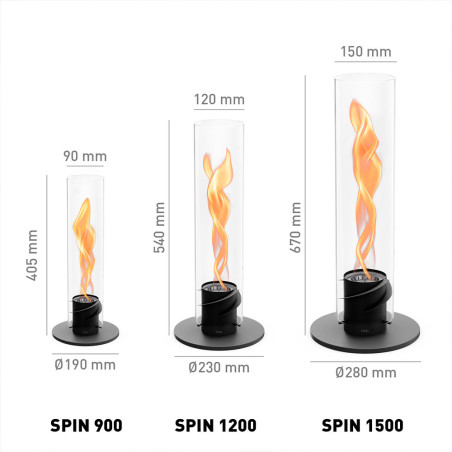 Dimensions SPIN 1500, 1200 et 900