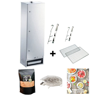 Pack fumoir inox 120 cm Peetz Porte charnière