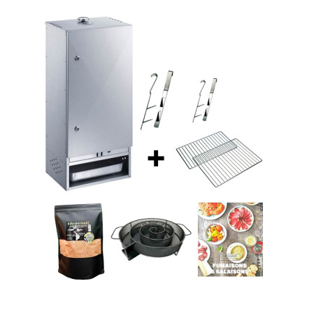 Pack Fumoir acier 85 cm Peetz porte à charnières