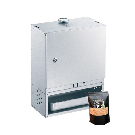 Fumoir 50 cm Peetz acier aluminé porte charnières + sciure
