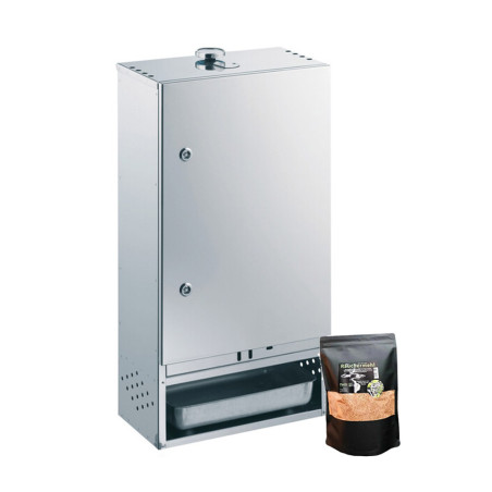 Fumoir Inox porte charnières 75x39x21 cm Peetz