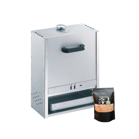 Fumoir Acier Aluminé Porte Coulissante 50 x 39 x 21 cm - Peetz