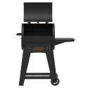 Barbecue Onyx Lexington Charcoal Pit Boss - Vue de face, couvercle ouvert
