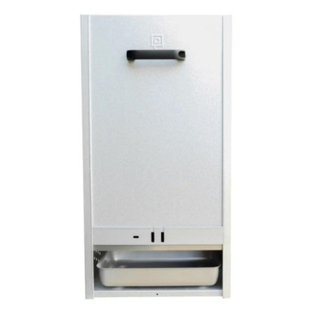 Fumoir en acier aluminé Peetz 85 x 39 x 28cm - vue de face