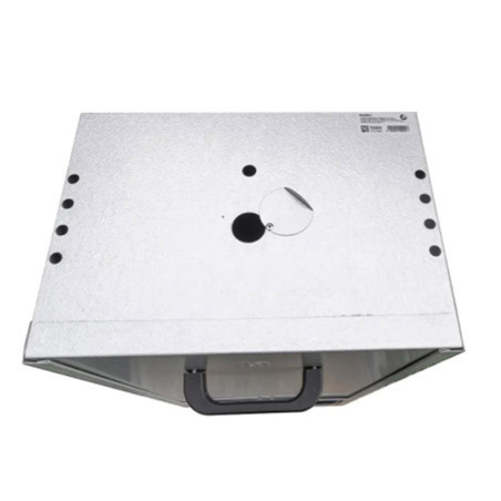 Fumoir en acier aluminé Peetz 85 x 39 x 28cm - vue sur les aérations hautes